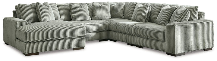 21105S6 Lindyn 5-Piece LAF Sectional Sofa in Fabric Upholstery - Fog | Signature Design by Ashley