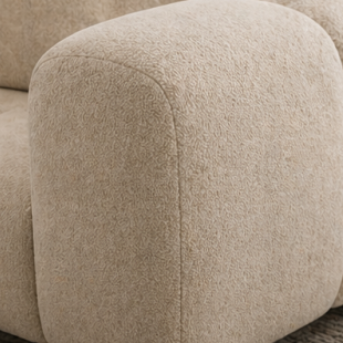 Zara Beige 3-Seater Sofa In Fabric Upholstery