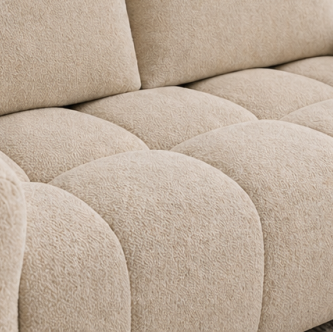 Zara Beige 3-Seater Sofa In Fabric Upholstery