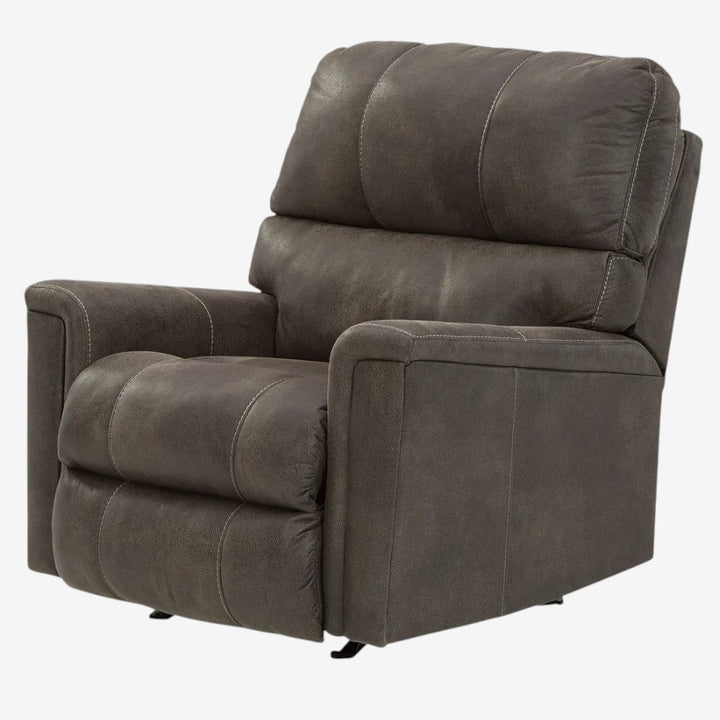 9400225C Navi Rocker Recliner Chair in Leather Upholstery - Smoke | Signature Design By Ashley