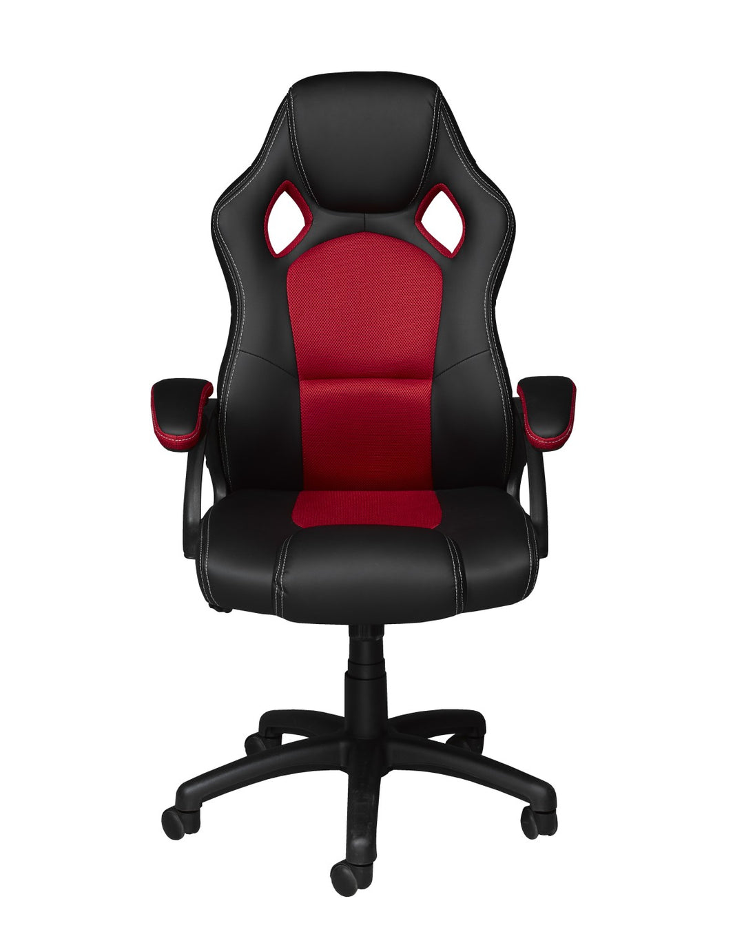 Black/Red Ergonomic Design Gaming Chair | Breathable Fabric/Mesh, and 360-Degree Maneuverability
