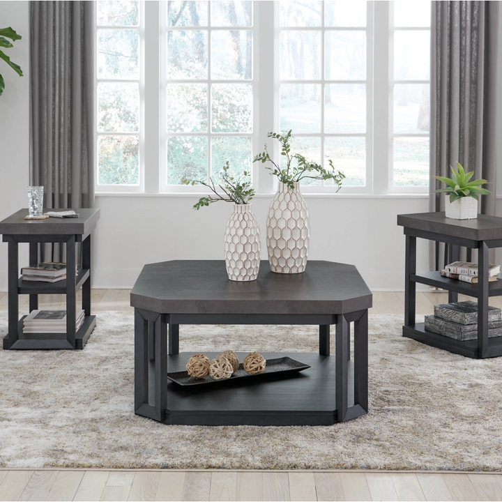 T396-13 Bonilane Occasional Table Set (Set of 3) Black/Gray | Signature Design By Ashley