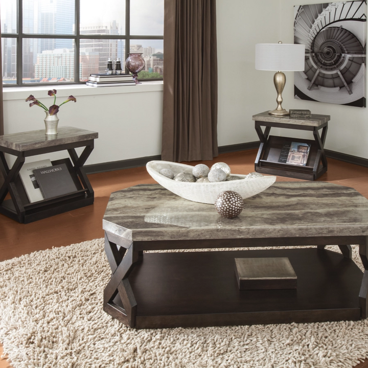 T568-13 Radilyn Occasional Table Set (set of 3) Grayish Brown | Signature Design By Ashley