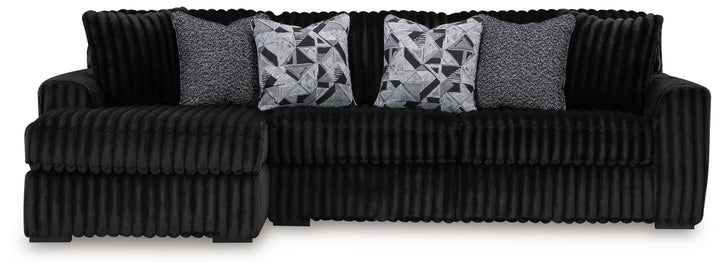 Midnight-madness 2-Piece Fabric Sectional Sofa With Chaise - Onyx | Signature Design By Ashley