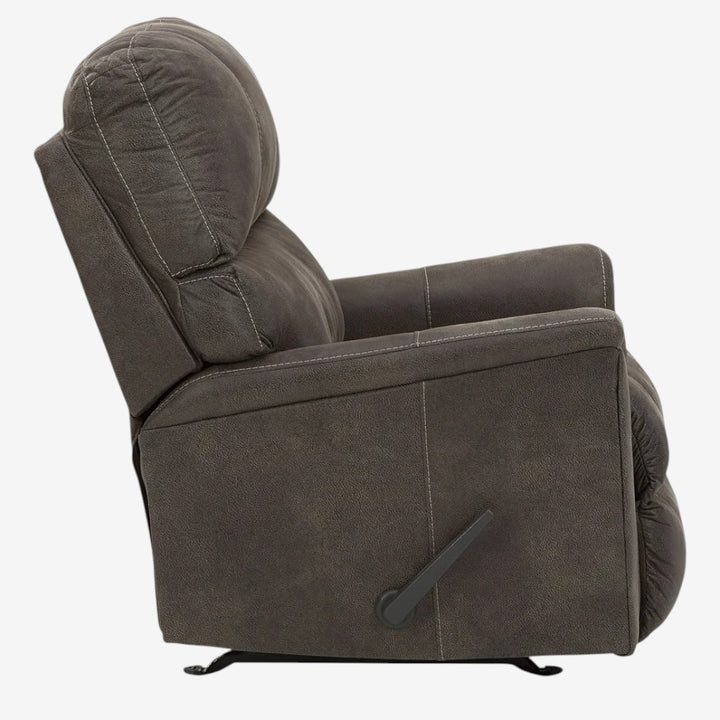 9400225C Navi Rocker Recliner Chair in Leather Upholstery - Smoke | Signature Design By Ashley