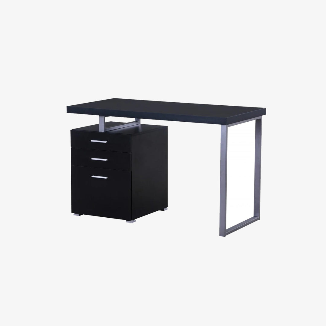 Inspire Captivating Office Desk With Metal Frame - Black