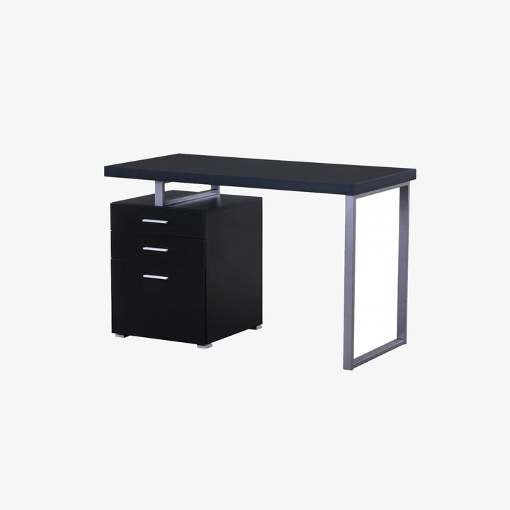 Inspire Captivating Office Desk With Metal Frame - Black