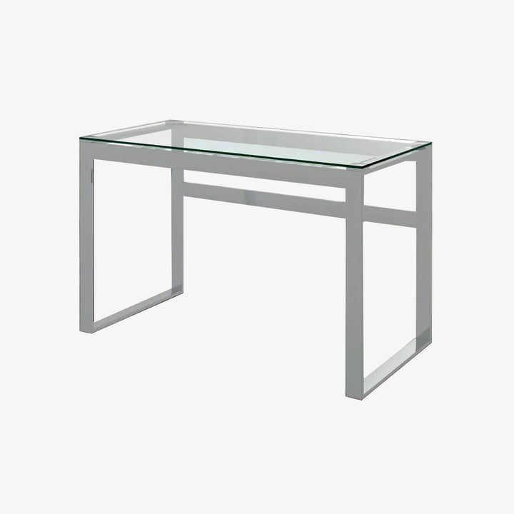 Luxe Metallic Office/ Writing Desk In Chrome Finish