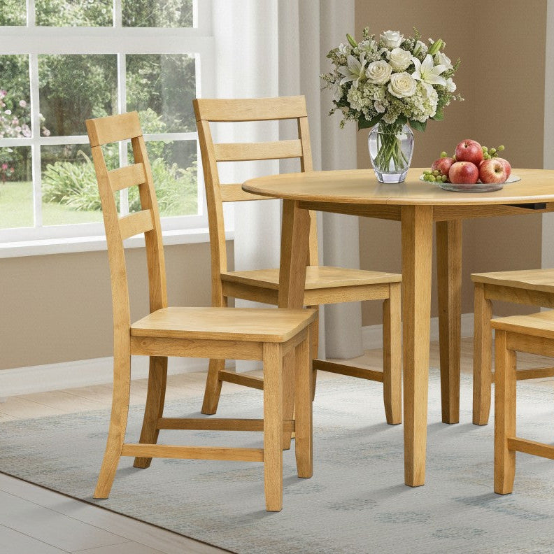Jinx Wooden Dining Table Set For 4 With Extendable Table - Oak