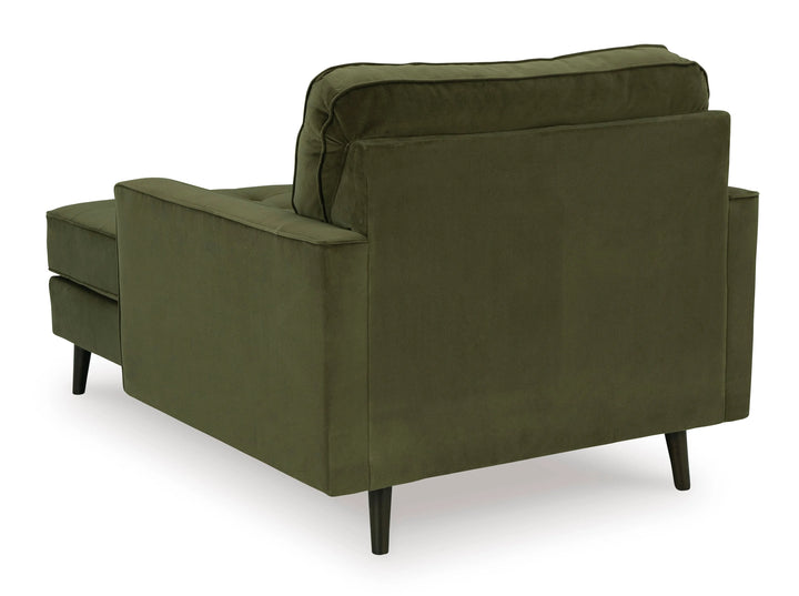 2640415 Reveon Lakes Chaise In Fabric Upholstery - Olive | Signature Design By Ashley