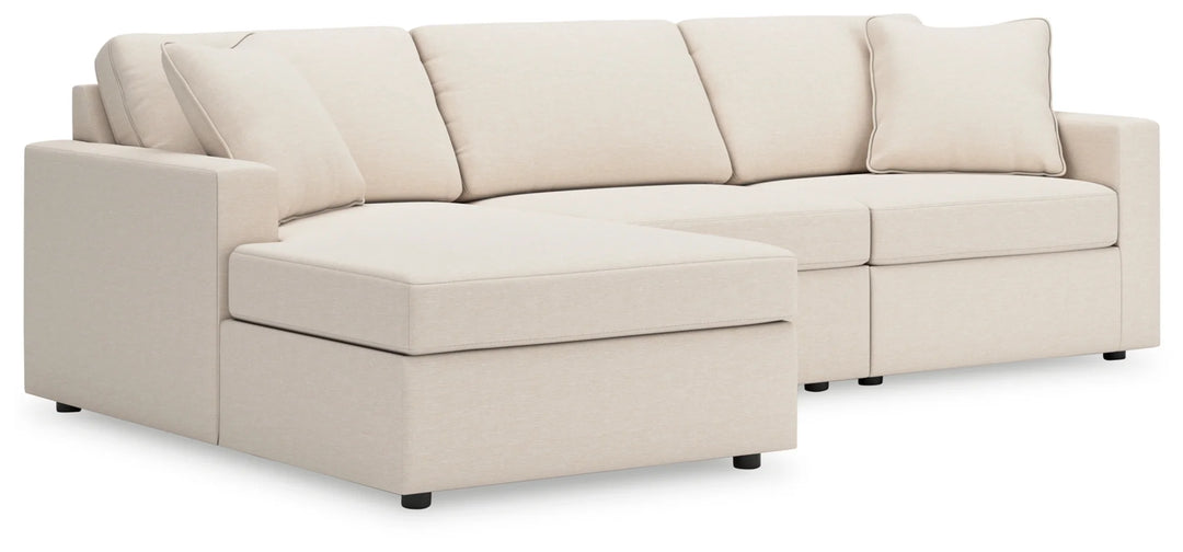 Modmax 3-Piece Fabric Sectional Sofa With Corner Chaise - Oyster | Signature Design By Ashley