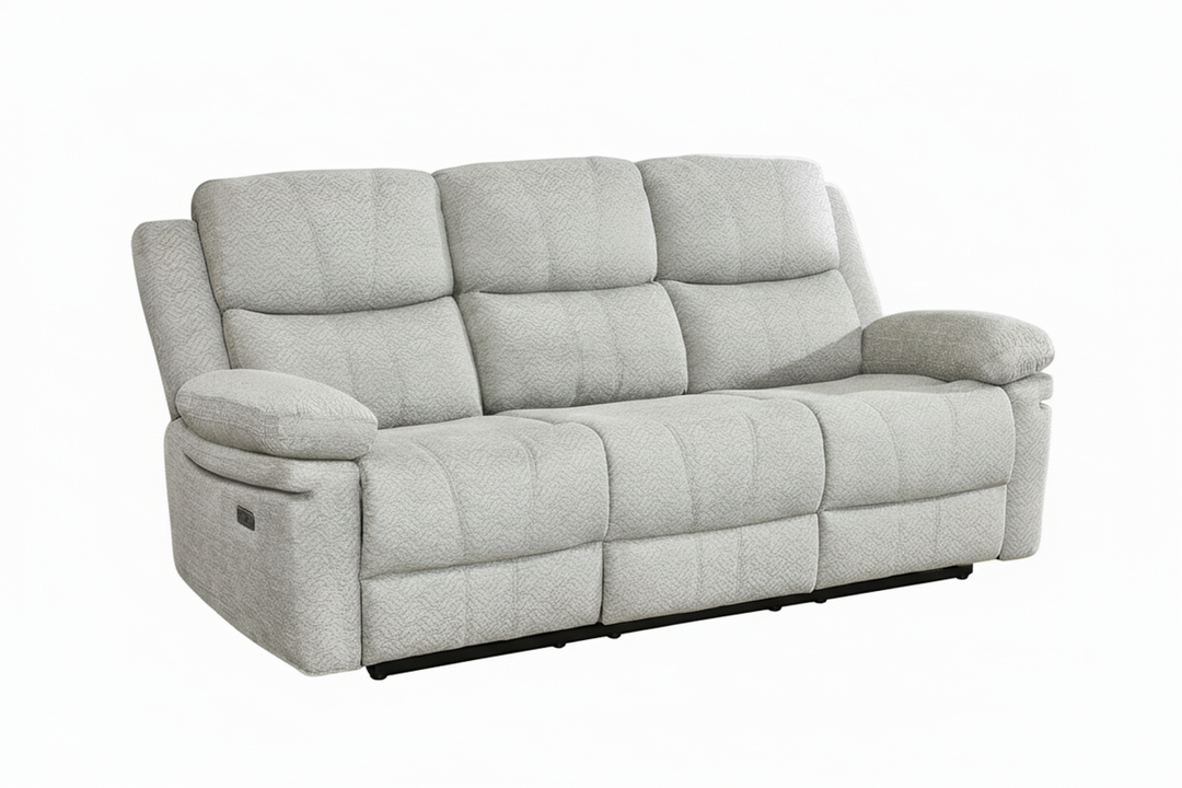 Menson Power Recliner Sofa in Fabric Upholstery - Beige