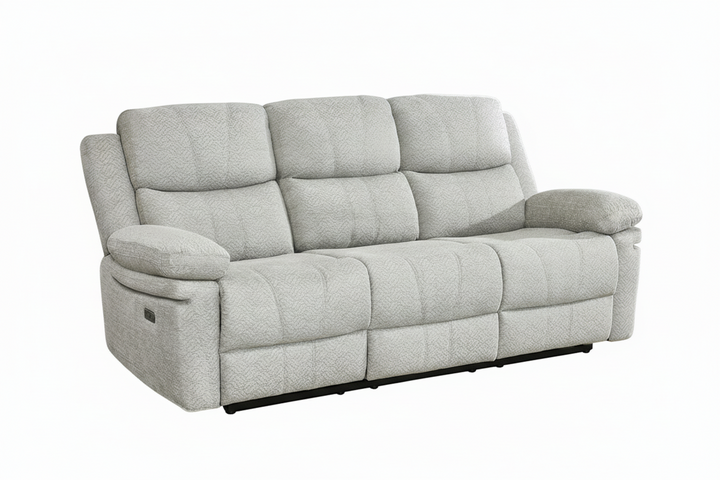 Menson Power Recliner Sofa in Fabric Upholstery - Beige