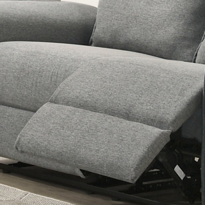 Leera Manual Recliner Sofa In Fabric Upholstery - Grey