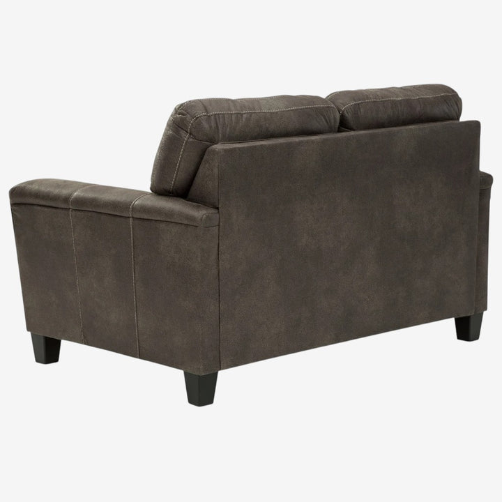 9400235 Navi Loveseat in Leather Upholstery - Smoke | Signature Design By Ashley