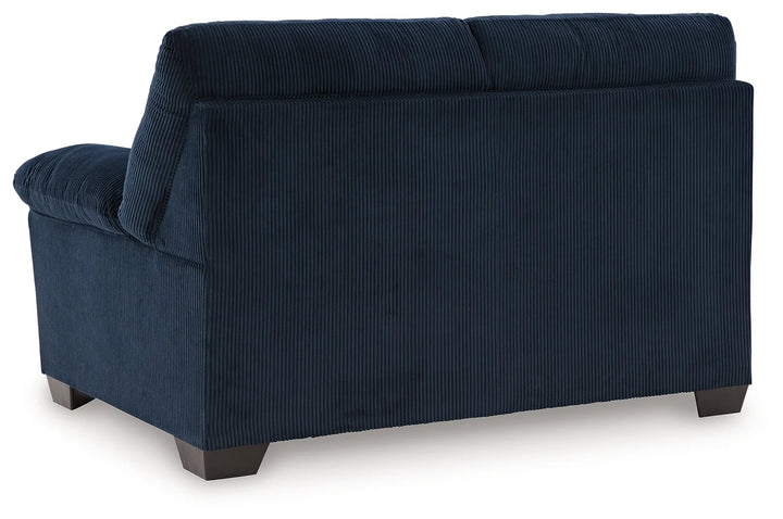2420535 SimpleJoy Loveseat In Fabric Upholstery - Navy | Signature Design By Ashley