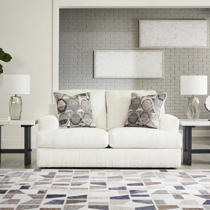 3140335 Karinne Loveseat in Fabric Upholstery - Linen | Signature Design By Ashley