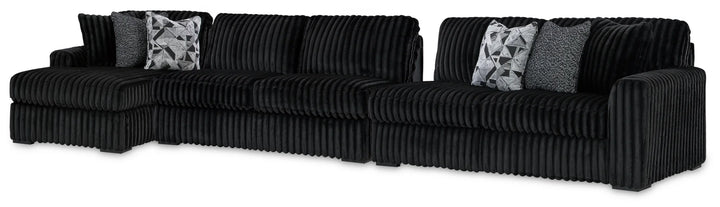 Midnight-madness 3-Piece Fabric Sectional Sofa With Chaise - Onyx | Signature Design By Ashley