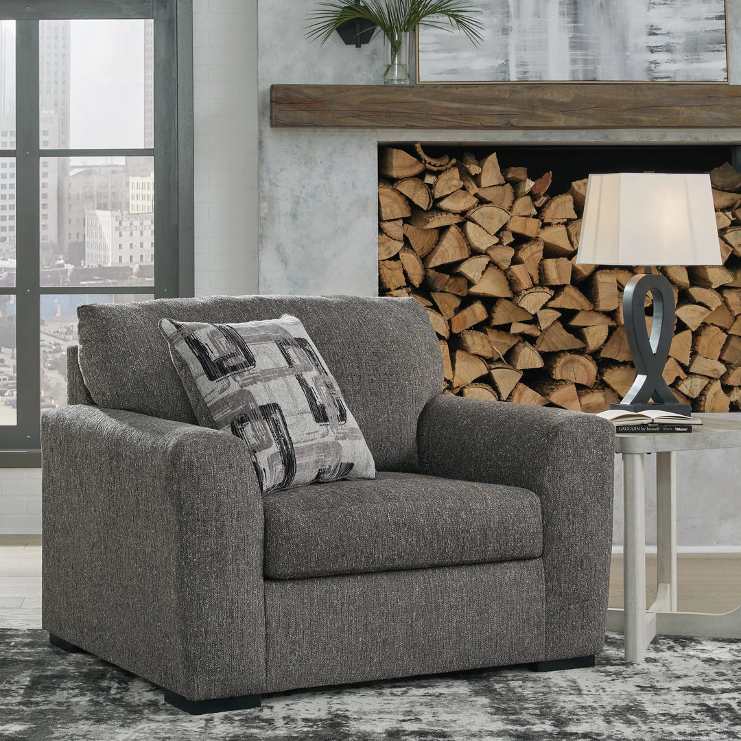 5240423 Gardiner Oversized Armchair In Fabric Upholstery - Pewter | Signature Design By Ashley