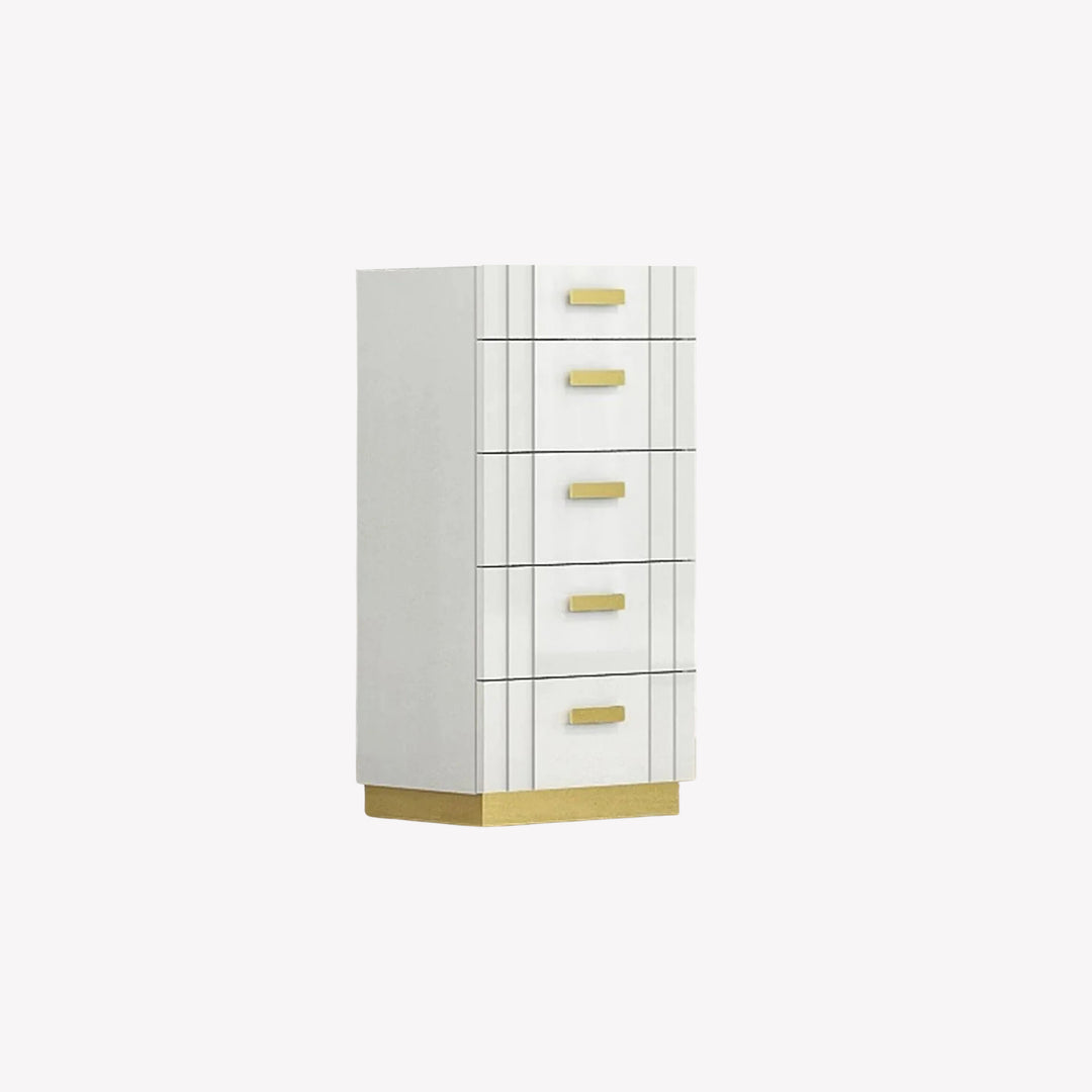 Jedd 5-Drawers Storage Chest With Enticing White Finish