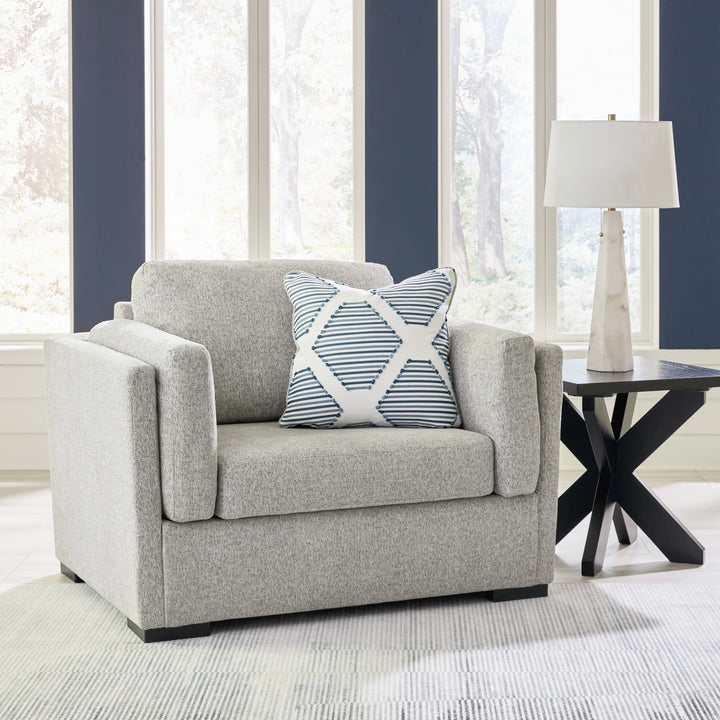 5450323 Evansley Oversized Armchair In Fabric Upholstery - Pewter | Benchcraft By Ashley