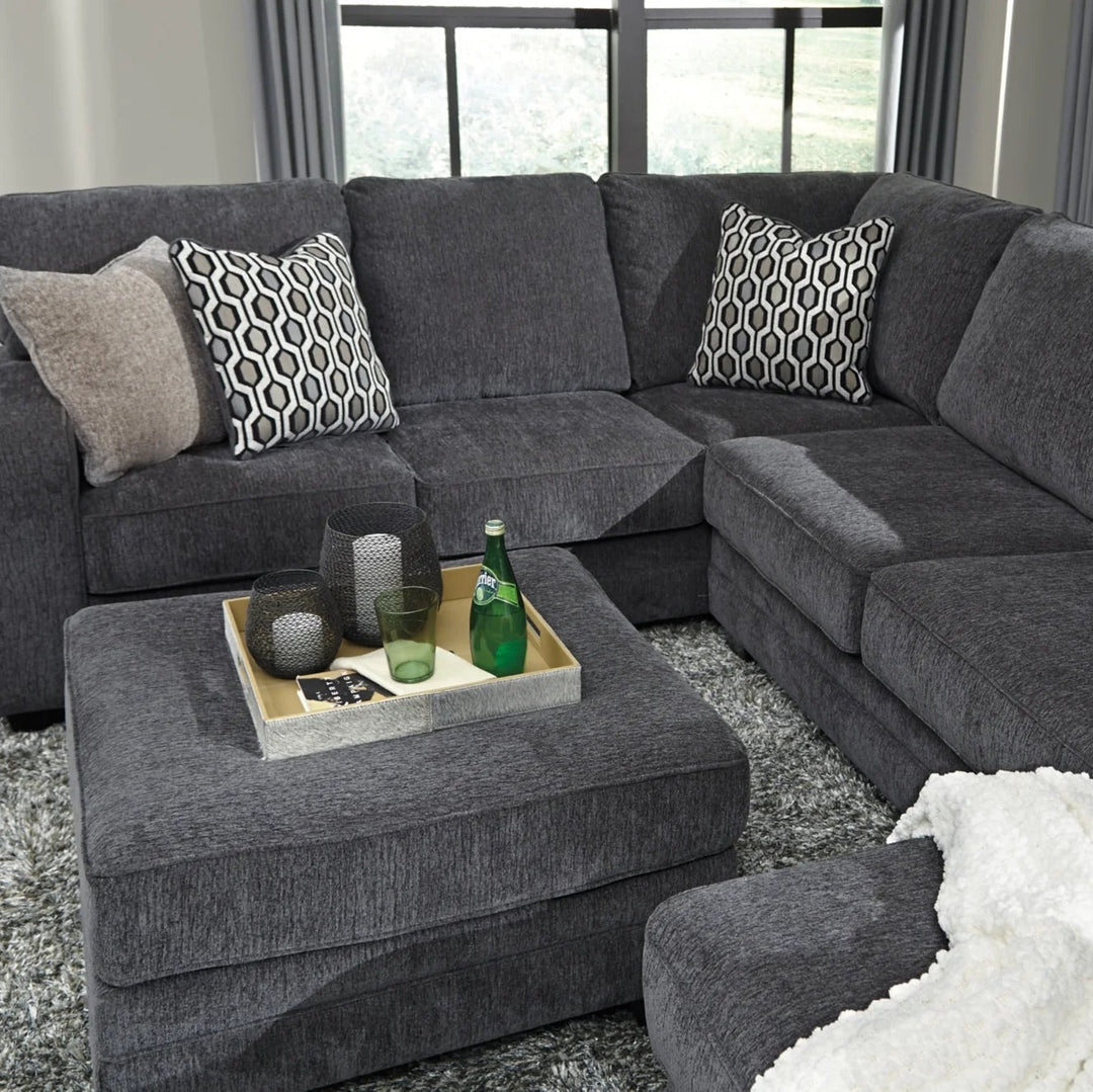 7260008 Tracling Oversized Accent Ottoman In Fabric Upholstery - Slate | Benchcraft By Ashley