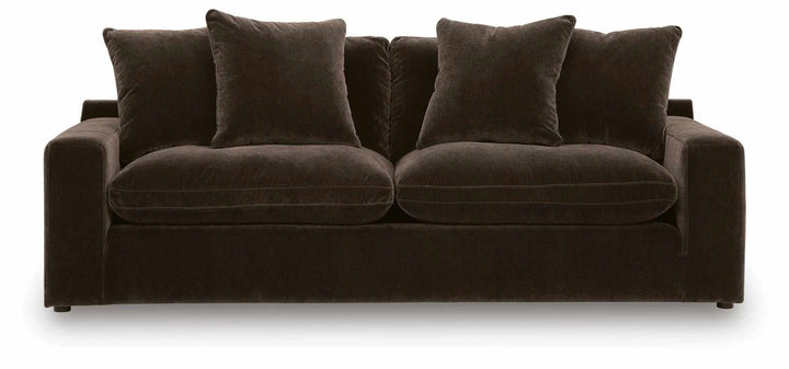 6780738 Maxton Heights Stationary Sofa In Fabric Upholstery - Bittersweet | Benchcraft By Ashley