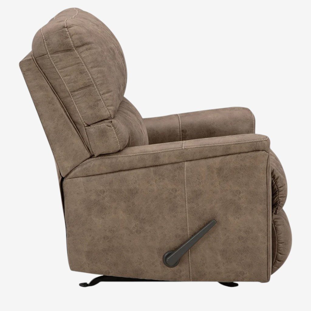 9400425C Navi Rocker Recliner Chair in Leather Upholstery - Fossil | Signature Design By Ashley