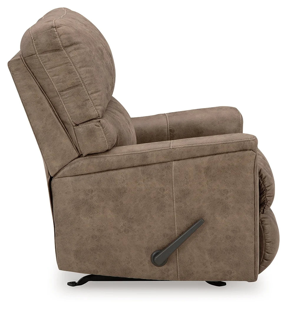 9400425C Navi Rocker Recliner Chair in Leather Upholstery - Fossil | Signature Design By Ashley