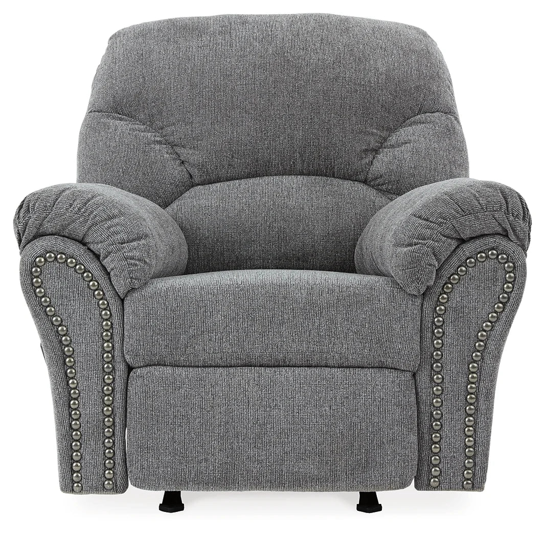 2810525 Allmaxx Rocker Recliner Chair In Fabric Upholstery - Pewter | Benchcraft By Ashley