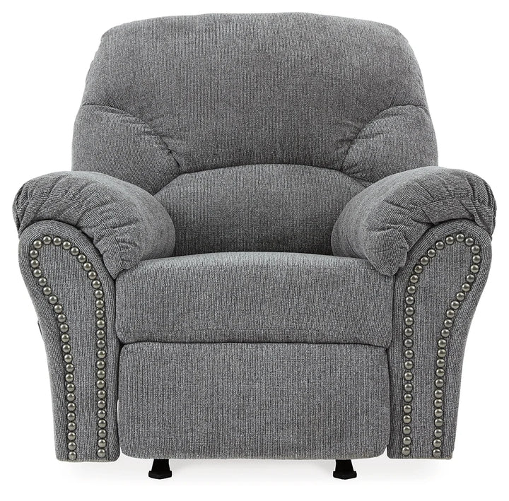 2810525 Allmaxx Rocker Recliner Chair In Fabric Upholstery - Pewter | Benchcraft By Ashley