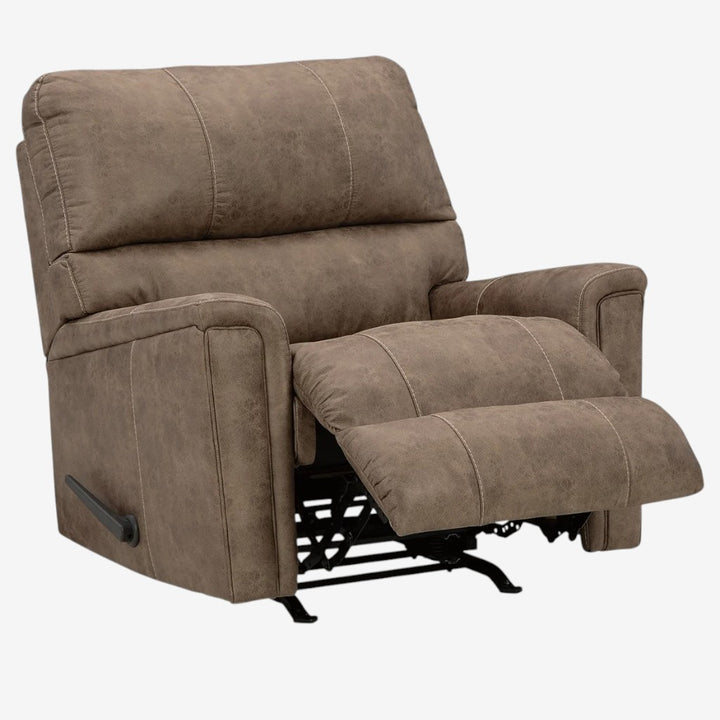 9400425C Navi Rocker Recliner Chair in Leather Upholstery - Fossil | Signature Design By Ashley