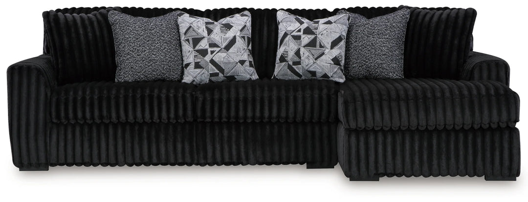 Midnight-madness 2-Piece Fabric Sectional Sofa With Chaise - Onyx | Signature Design By Ashley