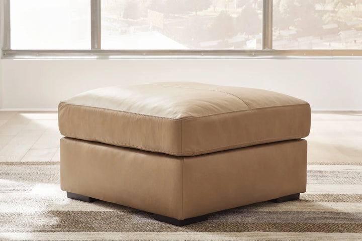 3800608 Bandon Oversized Accent Ottoman In Leather Upholstery - Toffee | Signature Design By Ashley