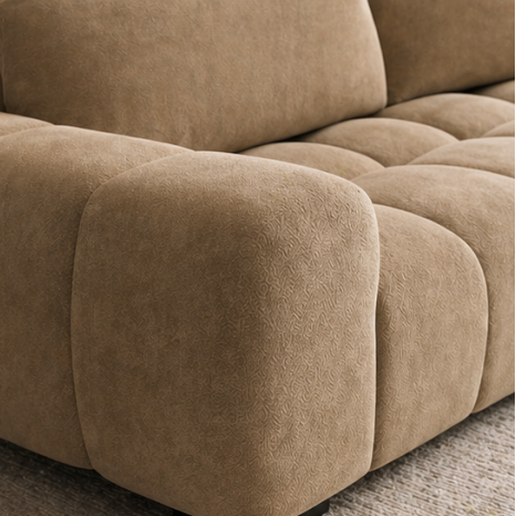 Zara Taupe 3-Seater Sofa In Fabric Upholstery