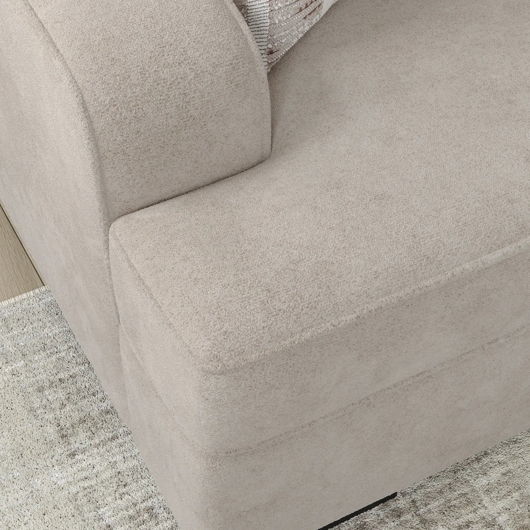5990235 High Profile Loveseat In Fabric Upholstery - Taupe | Benchcraft By Ashley