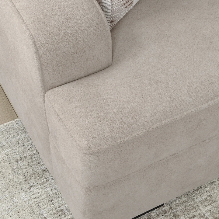 5990235 High Profile Loveseat In Fabric Upholstery - Taupe | Benchcraft By Ashley