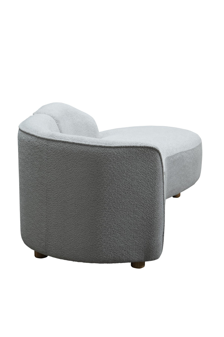 Sofia Beige Sofa Chaise In Fabric Upholstery