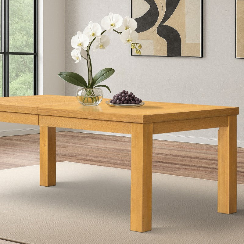 Nitte 9-Piece Dining Table Set With Extension Leaf - Oak/Black
