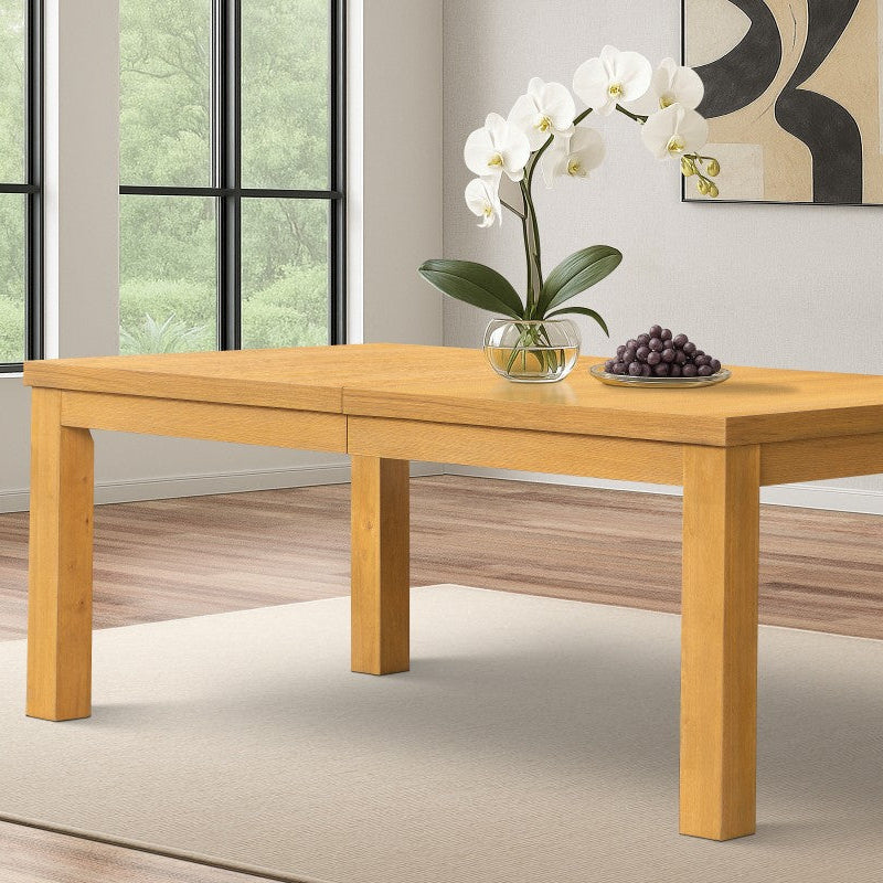 Nitte 7-Piece Dining Table Set With Extension Leaf - Oak/Black