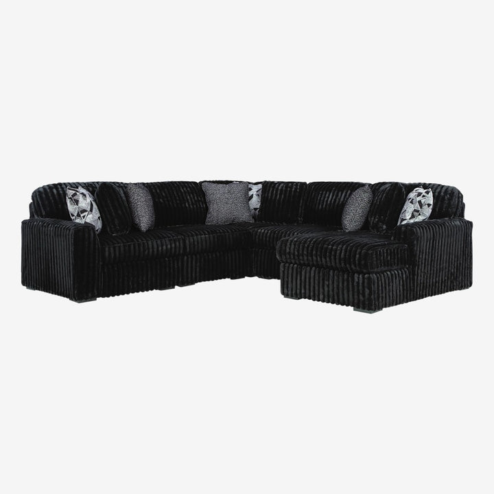 Midnight-madness 5-Piece Fabric Sectional Sofa With Chaise - Onyx | Signature Design By Ashley