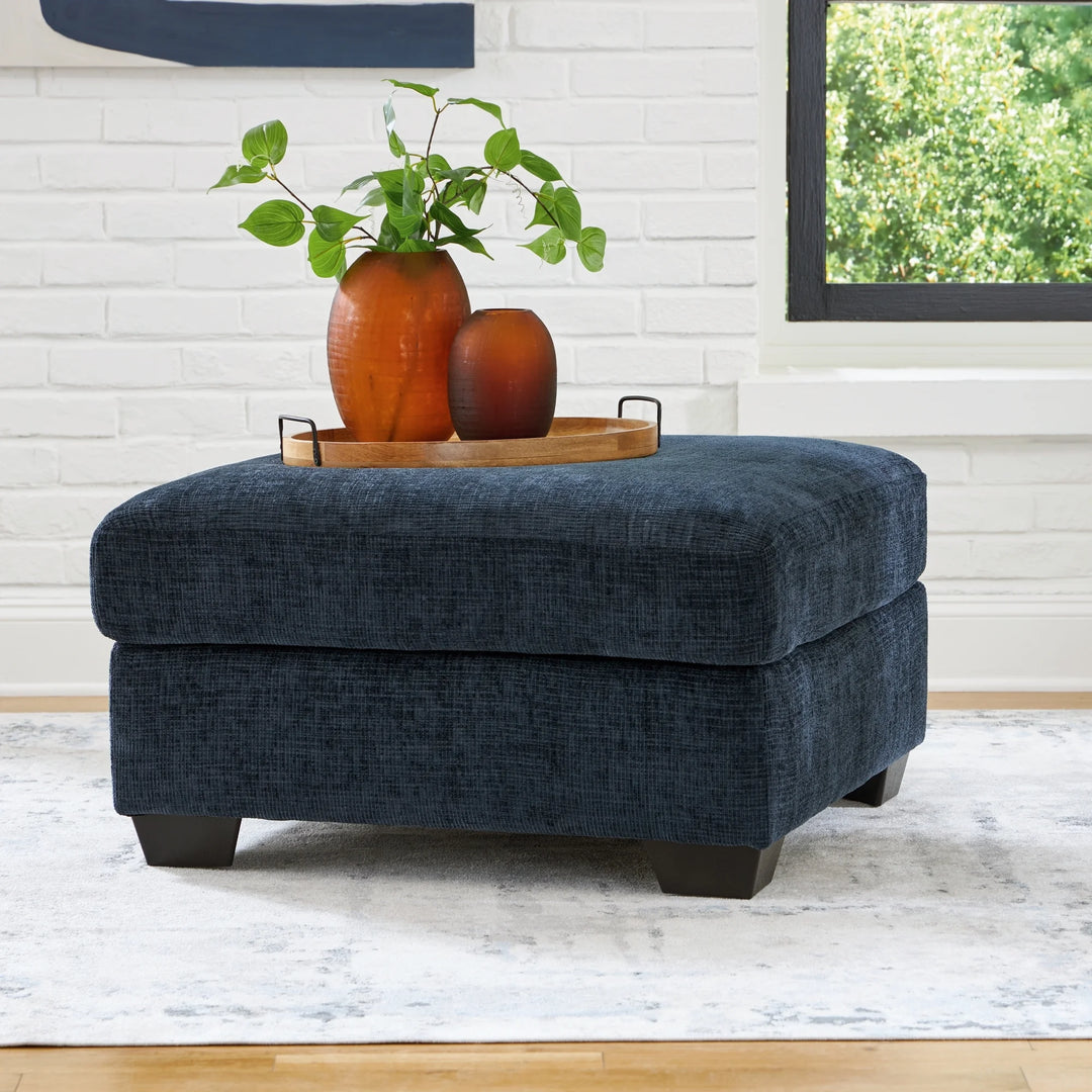 2430308 Aviemore Oversized Accent Ottoman In Fabric Upholstery - Ink | Signature Design By Ashley