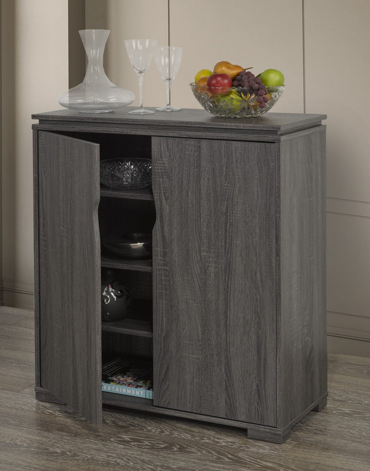 Luster Multi-Purpose Storage Cabinet In Black Finish