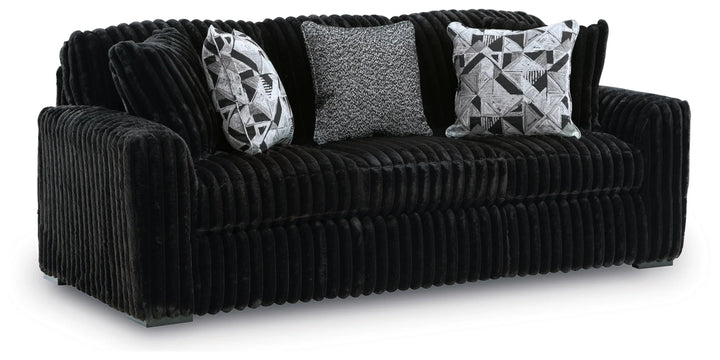 9810338 Midnight-madness Stationary Sofa In Fabric Upholstery - Onyx | Signature Design By Ashley