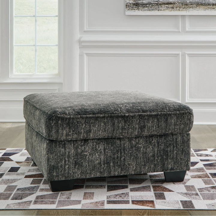 5050408 Lonoke Oversized Accent Ottoman In Fabric Upholstery - Gunmetal | Signature Design By Ashley
