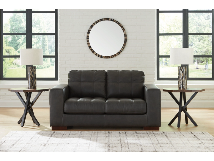 5650635C Luigi Leather Loveseat - Thunder | Signature Design By Ashley