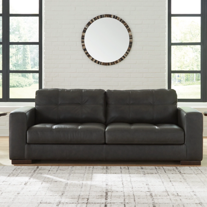 5650638C Luigi Leather Sofa - Thunder | Signature Design By Ashley