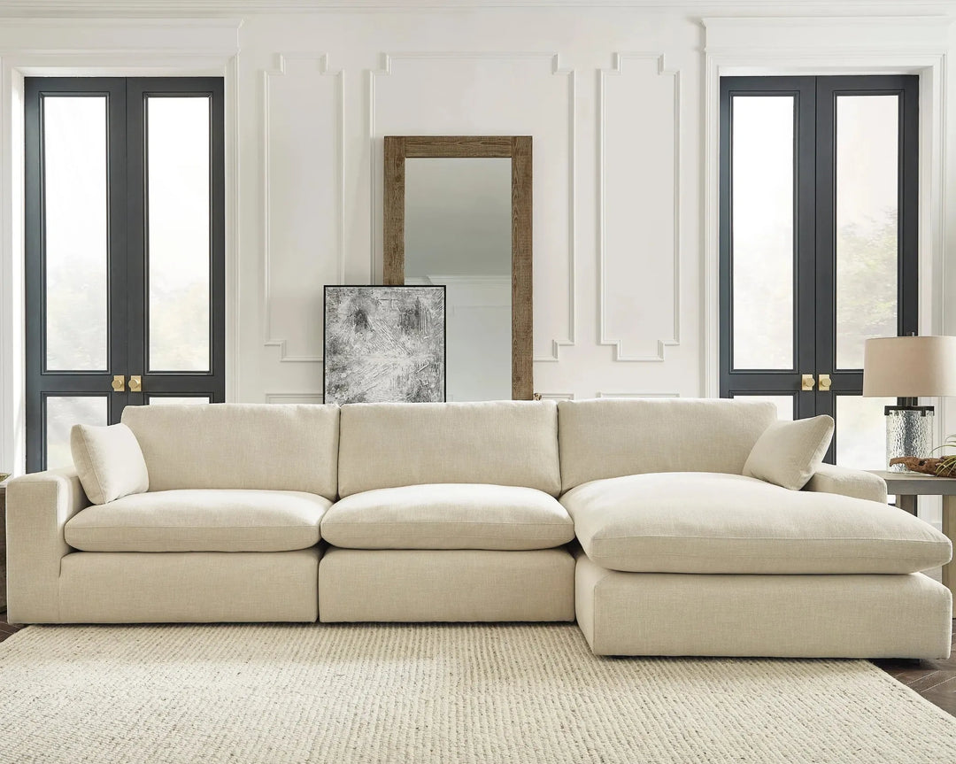 Elyza 3-Piece Sectional Sofa in Fabric Upholstery - Linen | Signature Design By Ashley