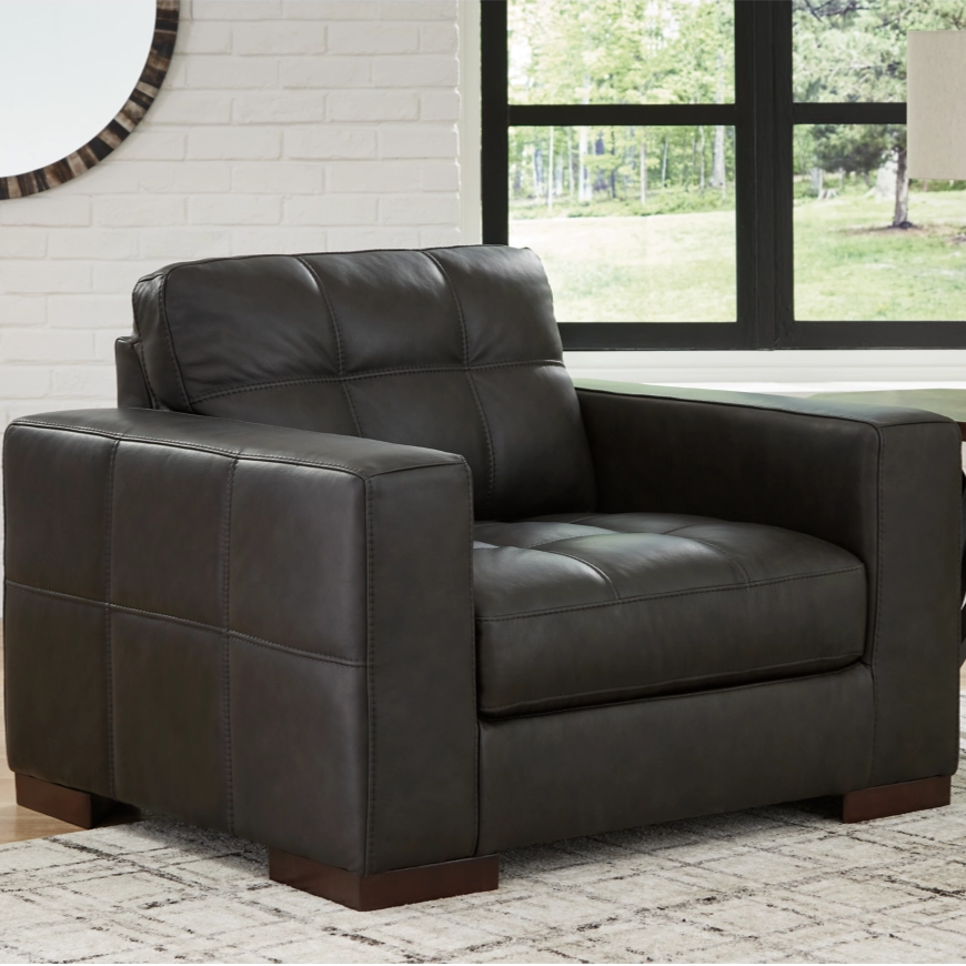 5650623C Luigi Leather Armchair - Thunder | Signature Design By Ashley