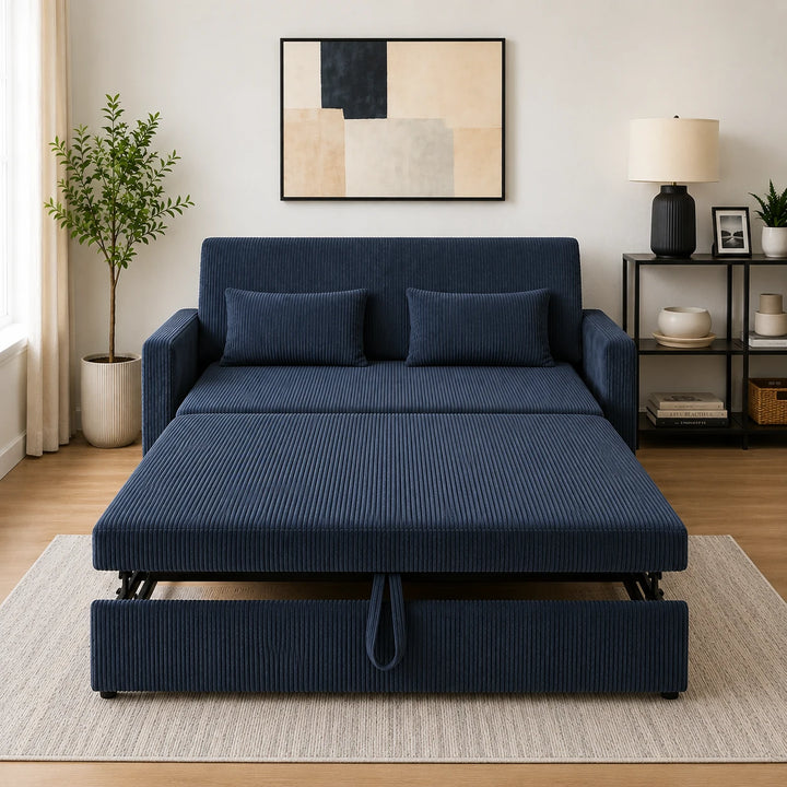 Jade Sofa Bed In Fabric Upholstery - Charcoal